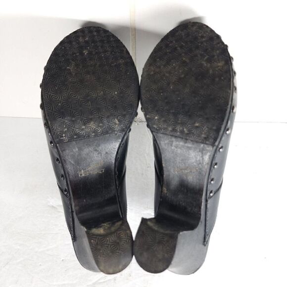 Dansko Women's EU40 US9-9,5 Leather Distressed Studded Platform Clogs Shoes - Picture 11 of 13